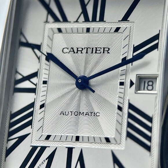 Cartier Tank Anglaise XL Stainless Steel Roman Automatic Men's Watch 3507 - Picture 2 of 9